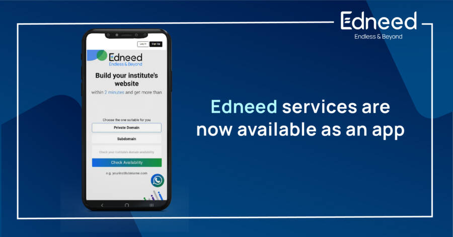 Edneed services are now available as an App